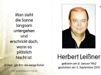 Leissner Herbert 08.01.1962-05.09.2012