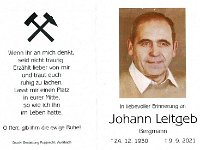 Leitgeb Johann 24.12.1930-09.09.2021