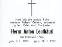 Leuth�usl Anton 03.01.1898-11.01.1972