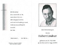 Lindner Hubert 25.05.1940 - 16.08.2003 SB
