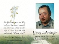 Lobenhofer Georg 09.04.1946 - 24.10.2012