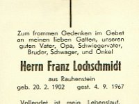 Lochschmidt Franz 20.02.1902-04.09.1967