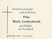 Lochschmidt Maria geb. K�hler 07.12.1905-23.08.1978 SB