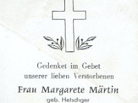 M�rtin Margarete geb Hetschger 28.06.1932-20.10.1991
