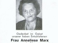 Marx Anneliese geb. Mutz 01.08.1926-18.05.1982