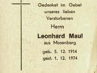 Maul Leonard 05.12.1914.01.12.1974