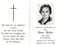 Meiler Betty geb. Schlegl 27.06.1923 - 27.06.1988