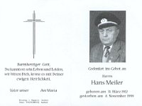 Meiler Hans 31.03.1912-04.11.1999