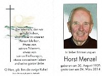 Menzel Horst 30.08.1935 - 24.03.2014 SB
