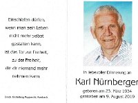 N�rnberger Karl 23.03.1934 - 09.08.2019