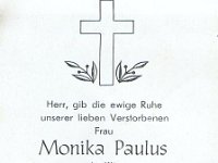 Paulus Monika geb Klima 07.07.1953-15.07.1997