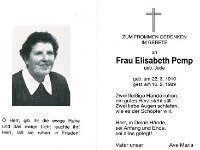Pemp Elisabeth geb. Jude 22.03.1910 - 16.02.1989