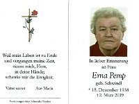 Pemp Erna geb. Schwindl 18.12.1938 - 02.03.2019