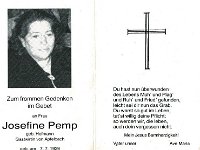 Pemp Josefine geb. Hofmann 07.07.1929 - 27.08.1989