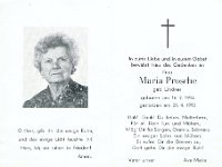 Prosche Maria geb Lindner 16.02.1914-21.04.1992