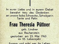 Puettner Theresia geb Lindner 1908-23.05.1963