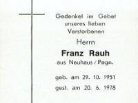 Rauh Franz 29.10.1951-20.06.1978
