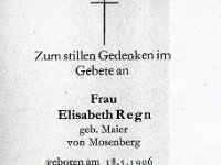 Regn Elisabeth geb Maier 18.05.1906-12.10.1982