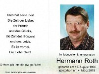 Roth Hermann 19.08.1960 - 04.03.2018