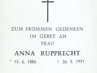 Rupprecht Anna 15.06.18886-26.05.1971 und Josef 21.10.1904-21.03.1971