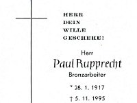 Rupprecht Paul 28.01.1917-05.11.1995 SB