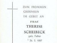 Scheibeck Therese geb Falter 26.05.1887-19.01.1969