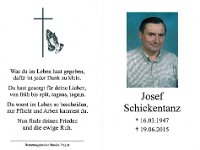Schickentanz Josef 16.03.1947 - 19.06.2015