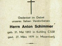 Schimmer Anton 31.05.1892-27.03.1979