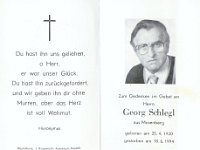 Schlegl Georg 25.04.1920-18.06.1994