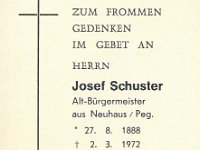 Schuster Josef 27.08.1888-02.03.1972