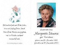 Schwarz Margarete geb. Fretschner 29.11.1920 - 19.12.2013 SB
