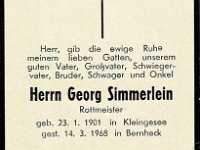 Simmerlein Georg 23.01.1901 - 14.03.1968 SB