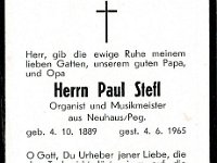 Stefl Paul 04.10.1889 - 04.06.1965
