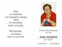 Str�hlein Anita geb Ziegler 19.06.1951 - 16.02.2019