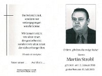 Strobl Martin 11.01.1938 - 19.07.2003