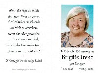 Trenz Brigitte geb. Krieger 01.09.1947 - 22.03.2024 SB