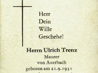 Trenz Ulrich 21.09.1931-15.09.1981