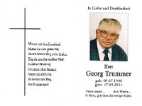 Trummer Georg 09.07.1940 - 17.04.2011