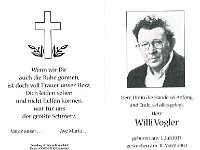 Vogler Willi 01.07.1937 - 11.03.2002 SB