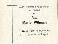 W�nsch Marie 25.02.1898 - 11.10.1977