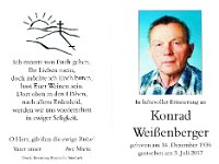 Wei�enberger Konrad 14.12.1936-03.07.2017