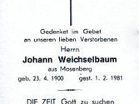 Weichselbaum Johann 23.04.1900-01.02.1981