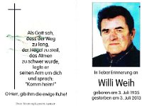 Weih Willi 03.07.1935-03.07.2013