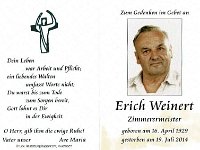 Weinert Erich 16.04.1929 - 19.07.2014