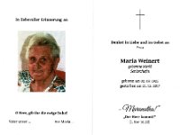 Weinert Maria geb. Merkl 02.09.1925-21.12.2017 SB