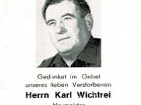 Wichtrei Karl 22.01.1928 - 13.03.1981