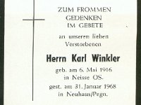 Winkler Karl 06.05.1916-31.01.1968