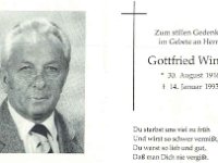 Winter Gottfried - 30.08.1916 -. 14.01.1993 SB