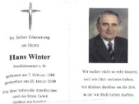 Winter Hans - 07.02.1918 - 26.01.2000 SB