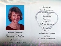 Winter Sylvia geb Habermann 01.10.1963 - 27.04.2022